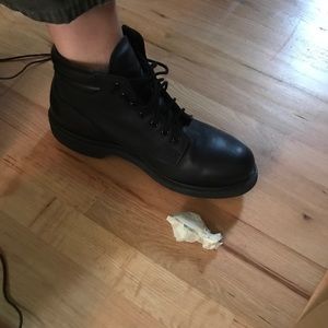 Never worn steel toe shoe